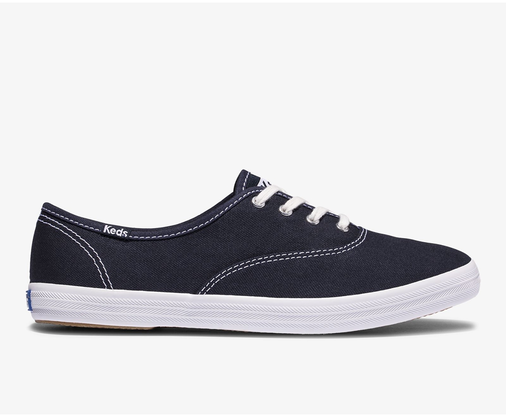 Zapatillas Keds Mujer Azul Marino - Champion Organic Cotton Lona - 216-MUOHBV